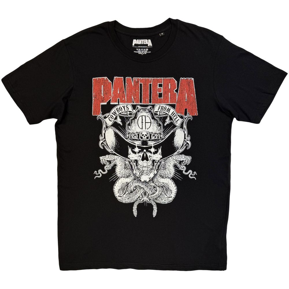 Pantera - Snake Skull Mens Tshirt - Black